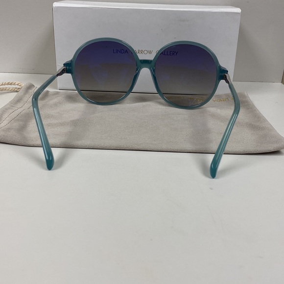 Linda Farrow Luxe OversizedBeautiful Smokey Teal Logo...